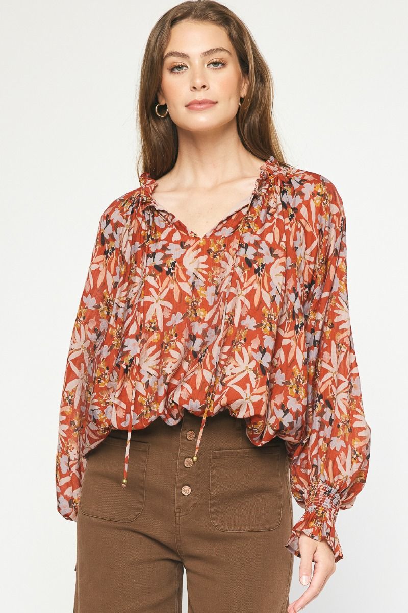Autumn Day Top - Rust
