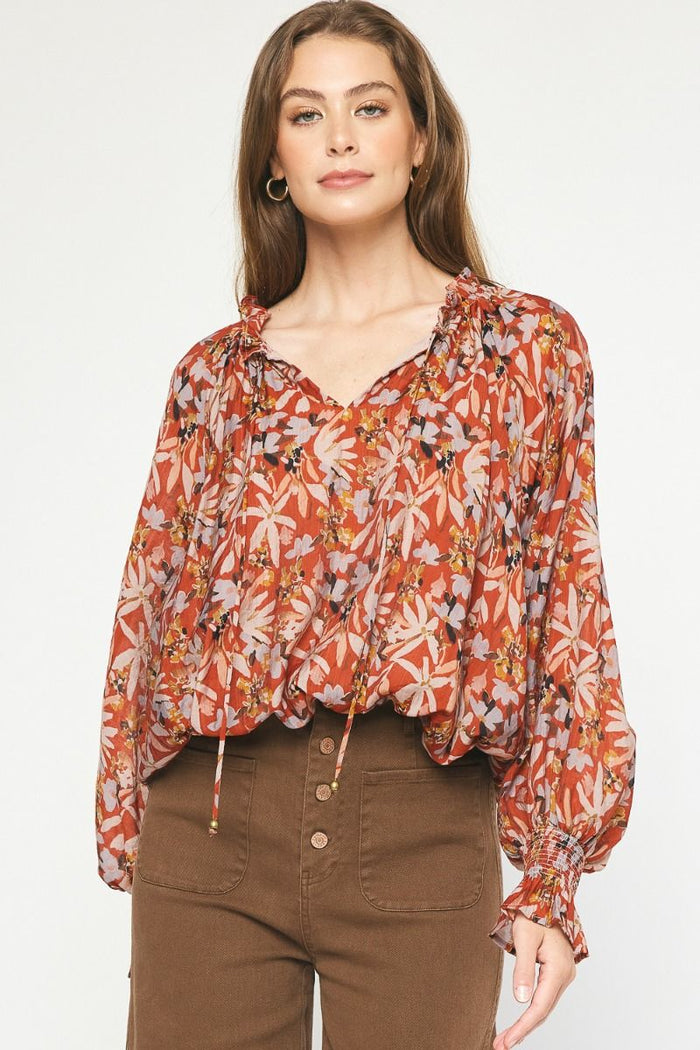 Autumn Day Top - Rust