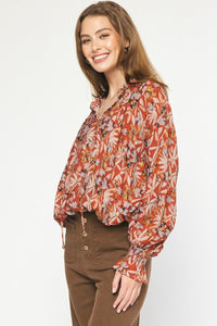 Autumn Day Top - Rust