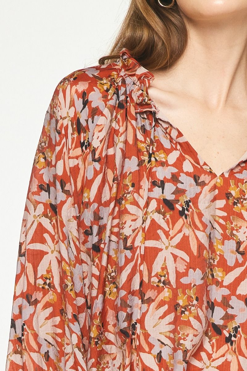 Autumn Day Top - Rust