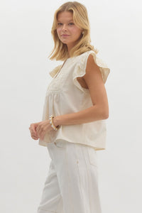 High Relief Top - Ecru