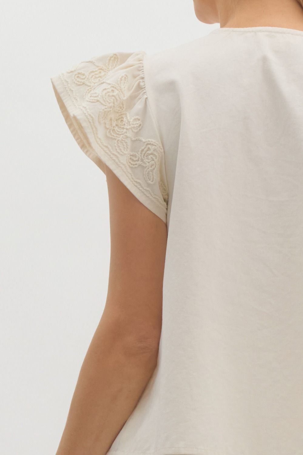 High Relief Top - Ecru