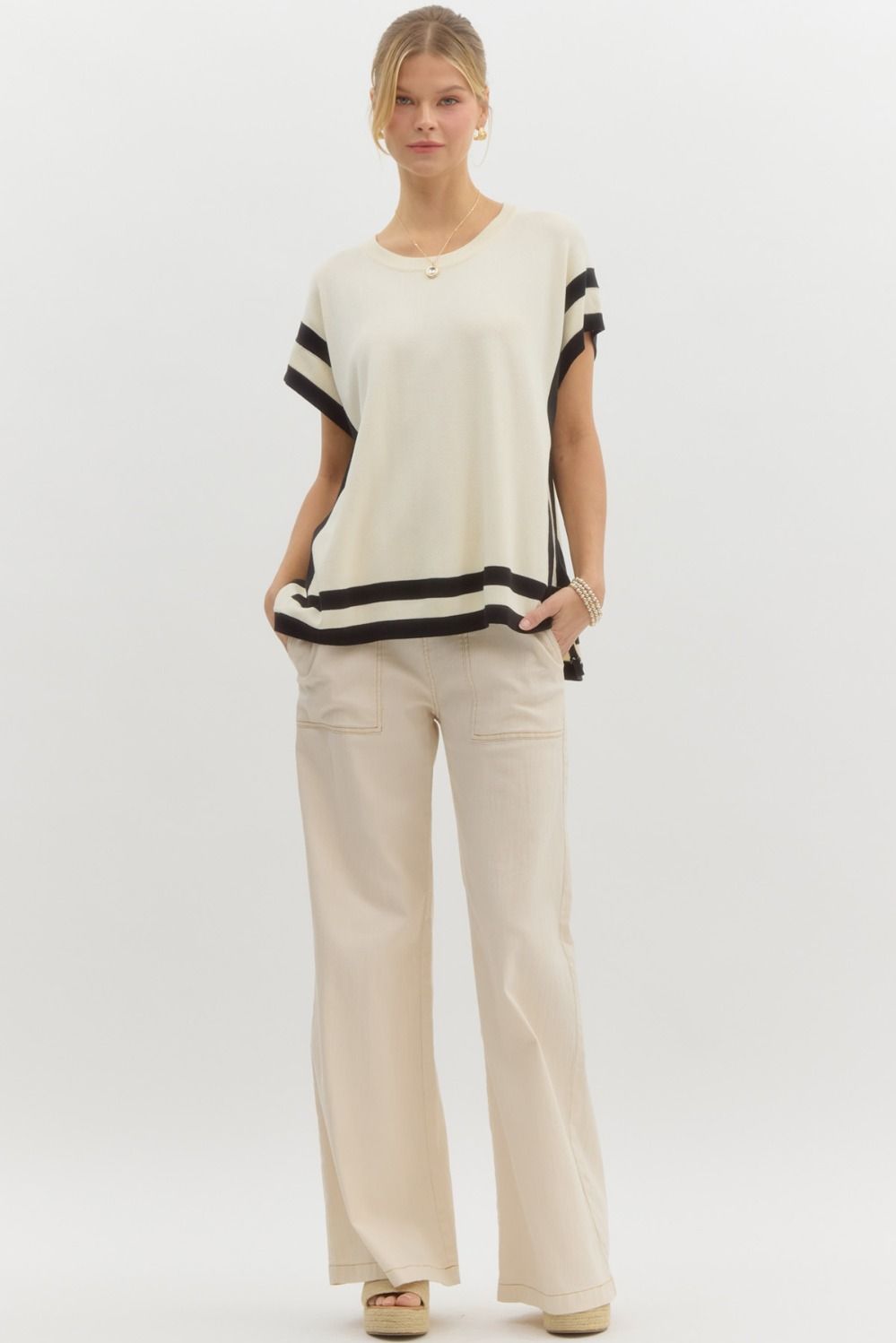 Streamline Promenade Top - Cream