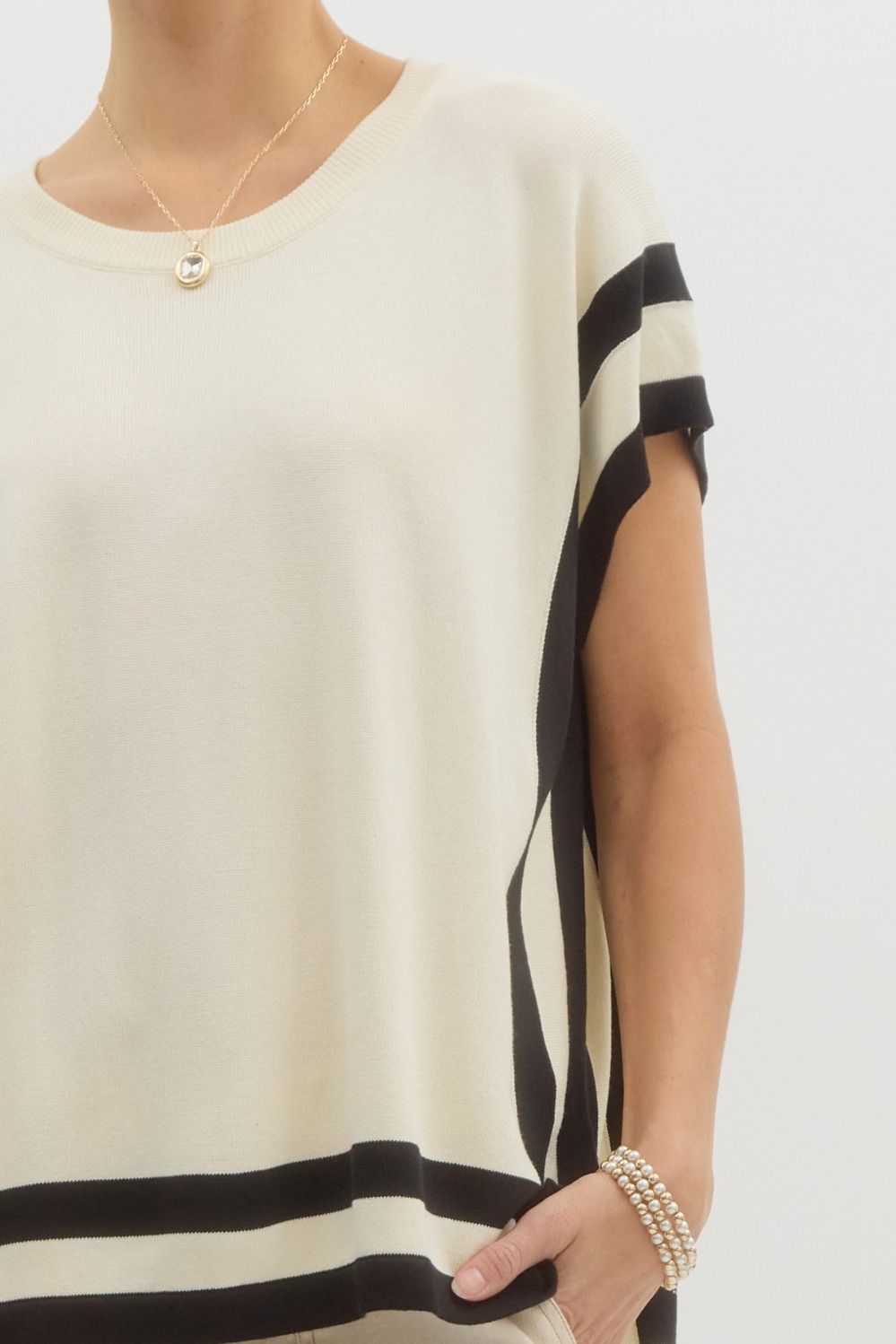 Streamline Promenade Top - Cream