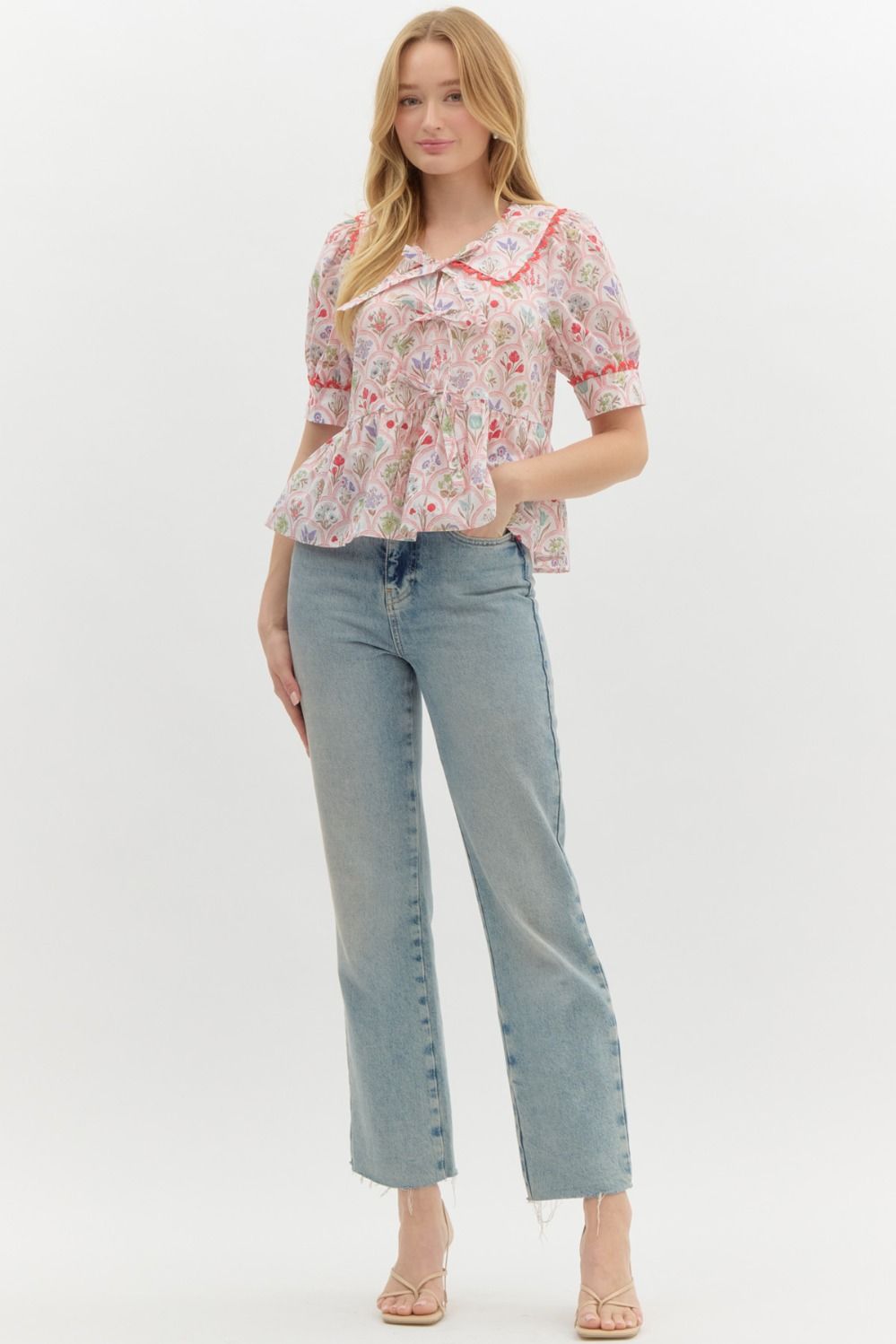 Flower Gallery Top - Red