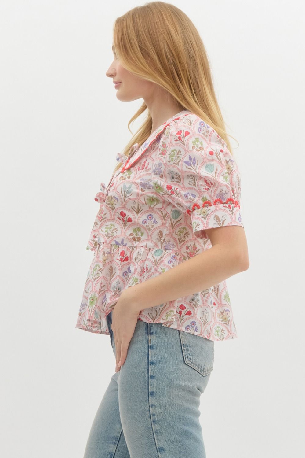 Flower Gallery Top - Red
