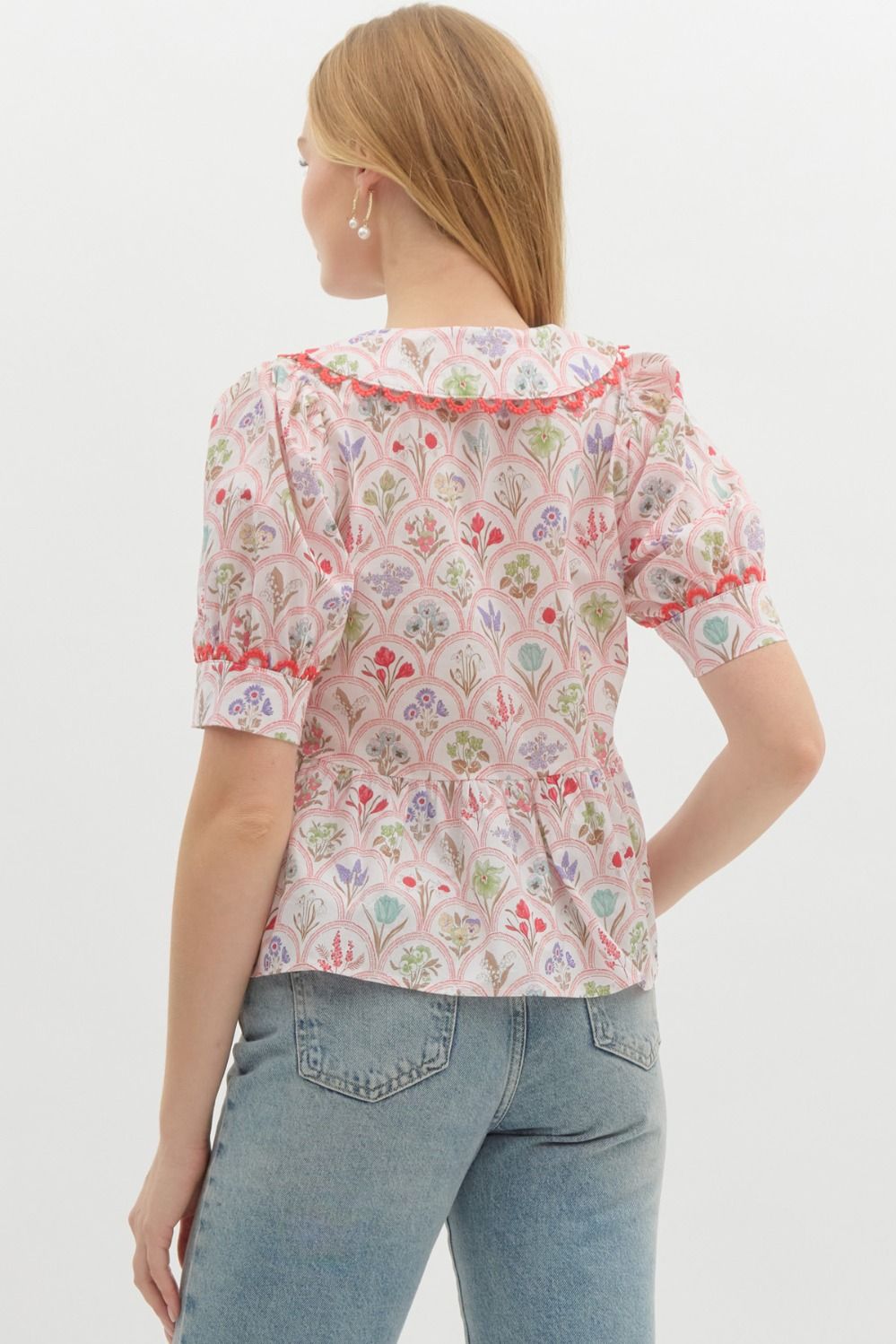 Flower Gallery Top - Red