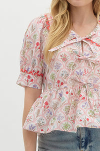 Flower Gallery Top - Red