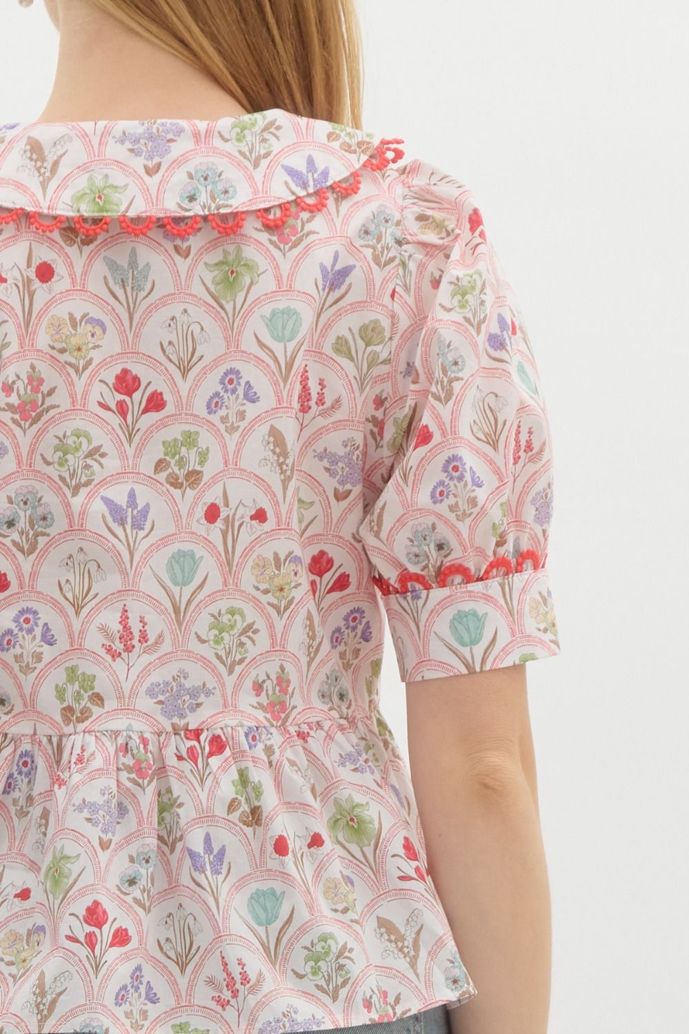 Flower Gallery Top - Red