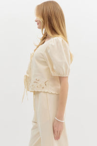 Tangled In Lace Top - Ecru