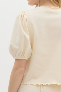 Tangled In Lace Top - Ecru