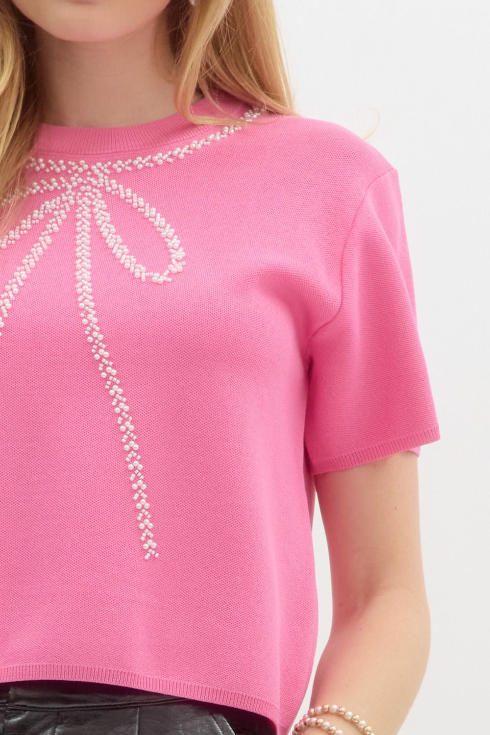 Ribbon Rally Top - Pink