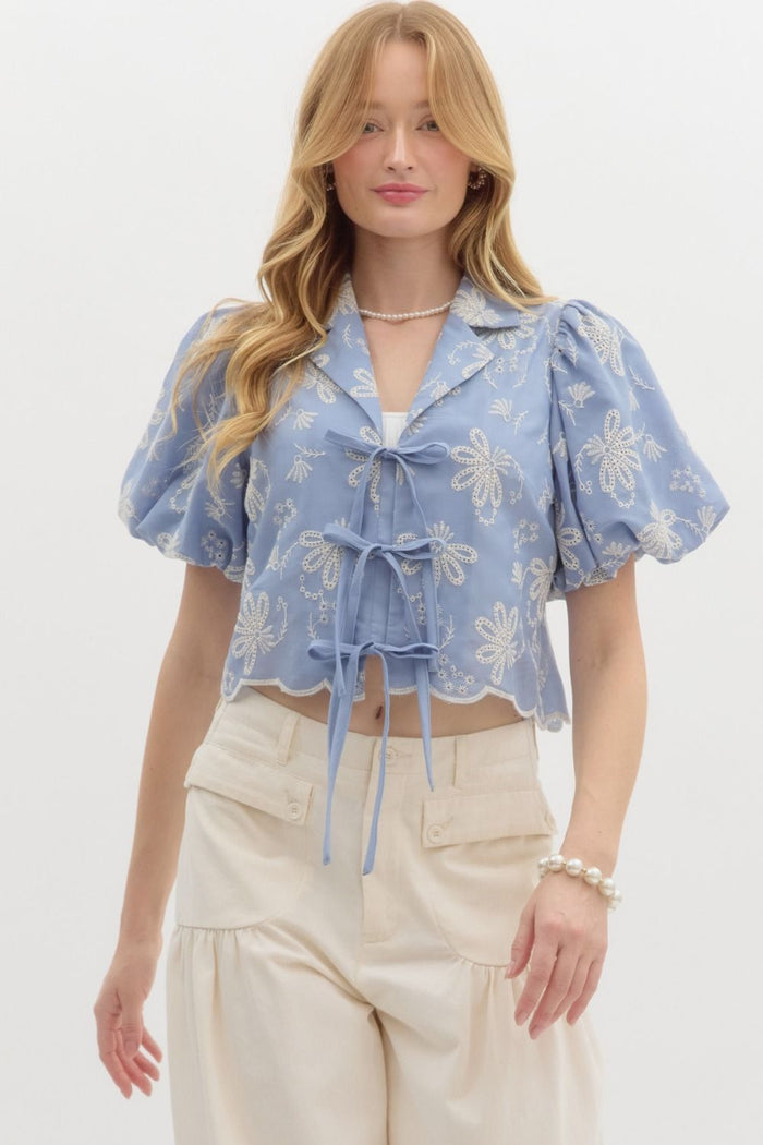 Well Wisher Top - Blue