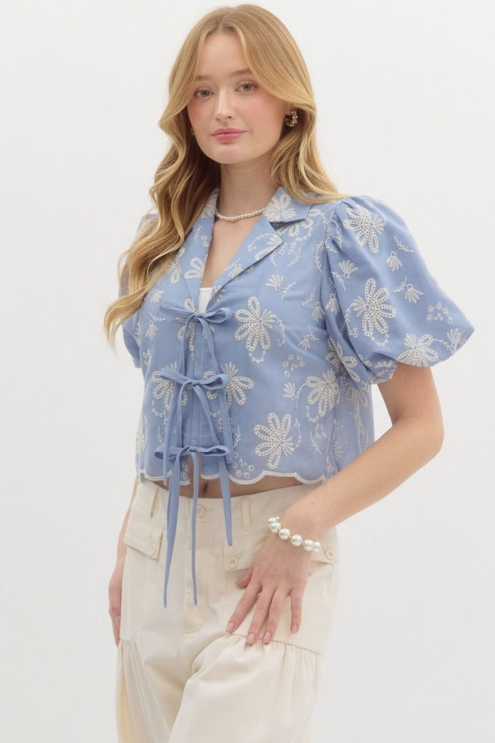 Well Wisher Top - Blue