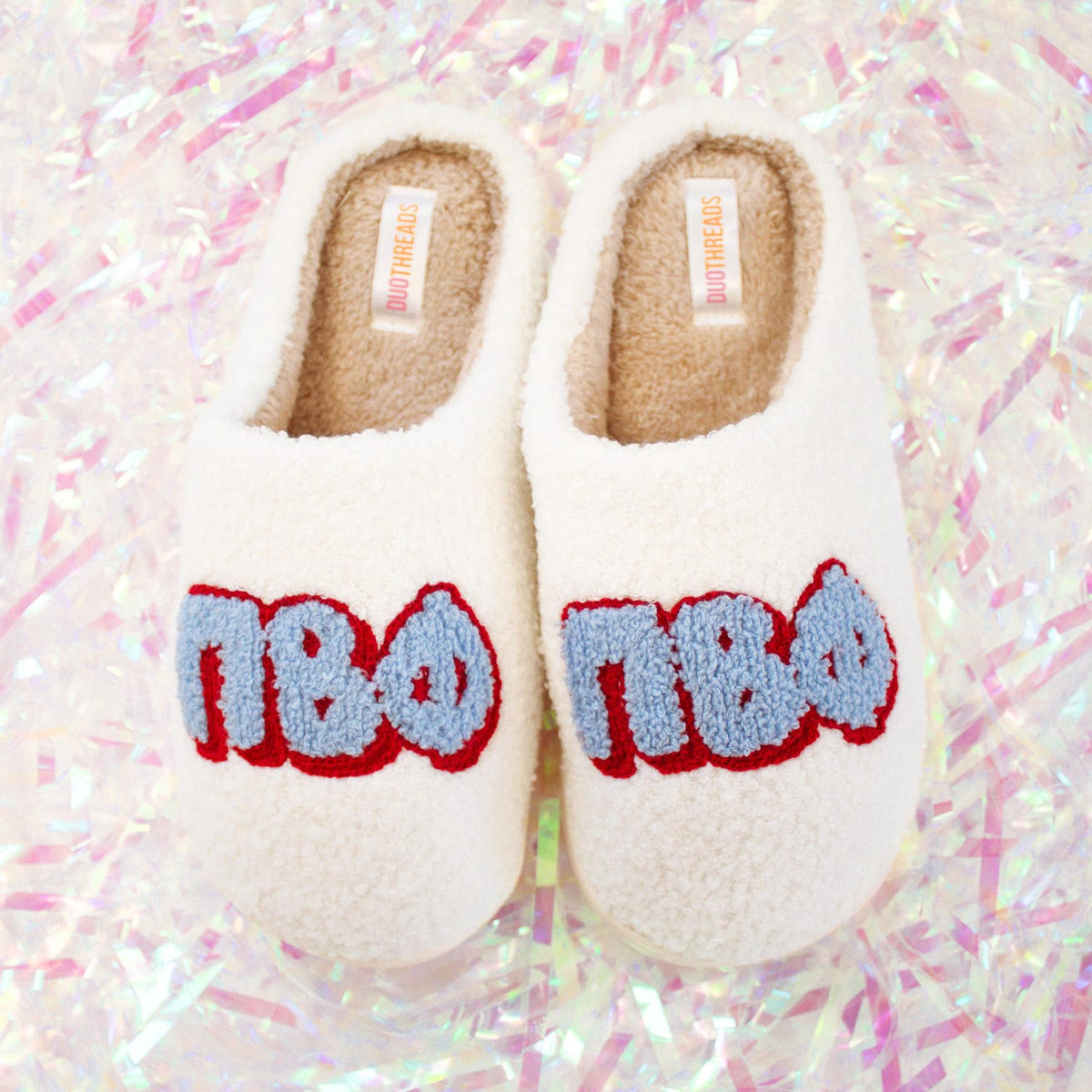 Chenille Sorority Slippers - Pi Phi