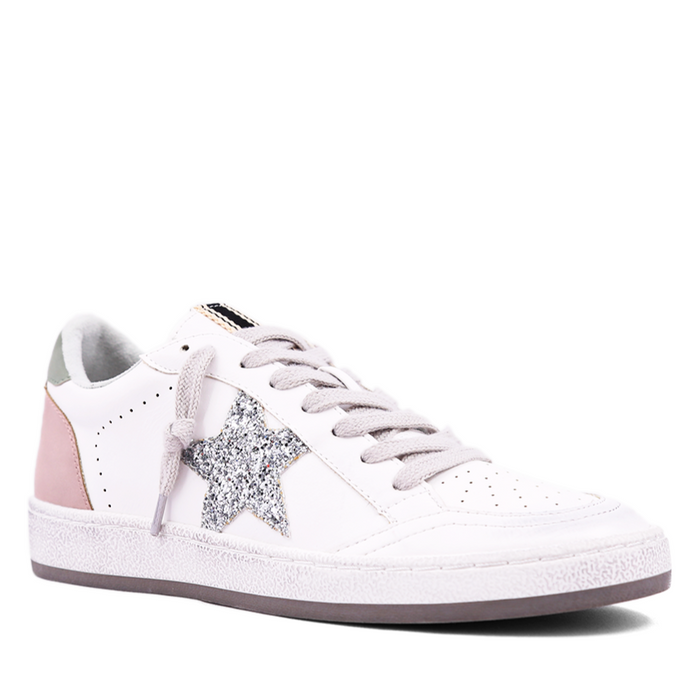 Paz Silver Sparkle Goose Sneakers