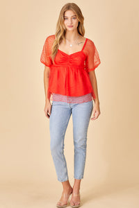 Love So Pure Top - Red