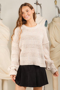 Front Row Sweater - Cream