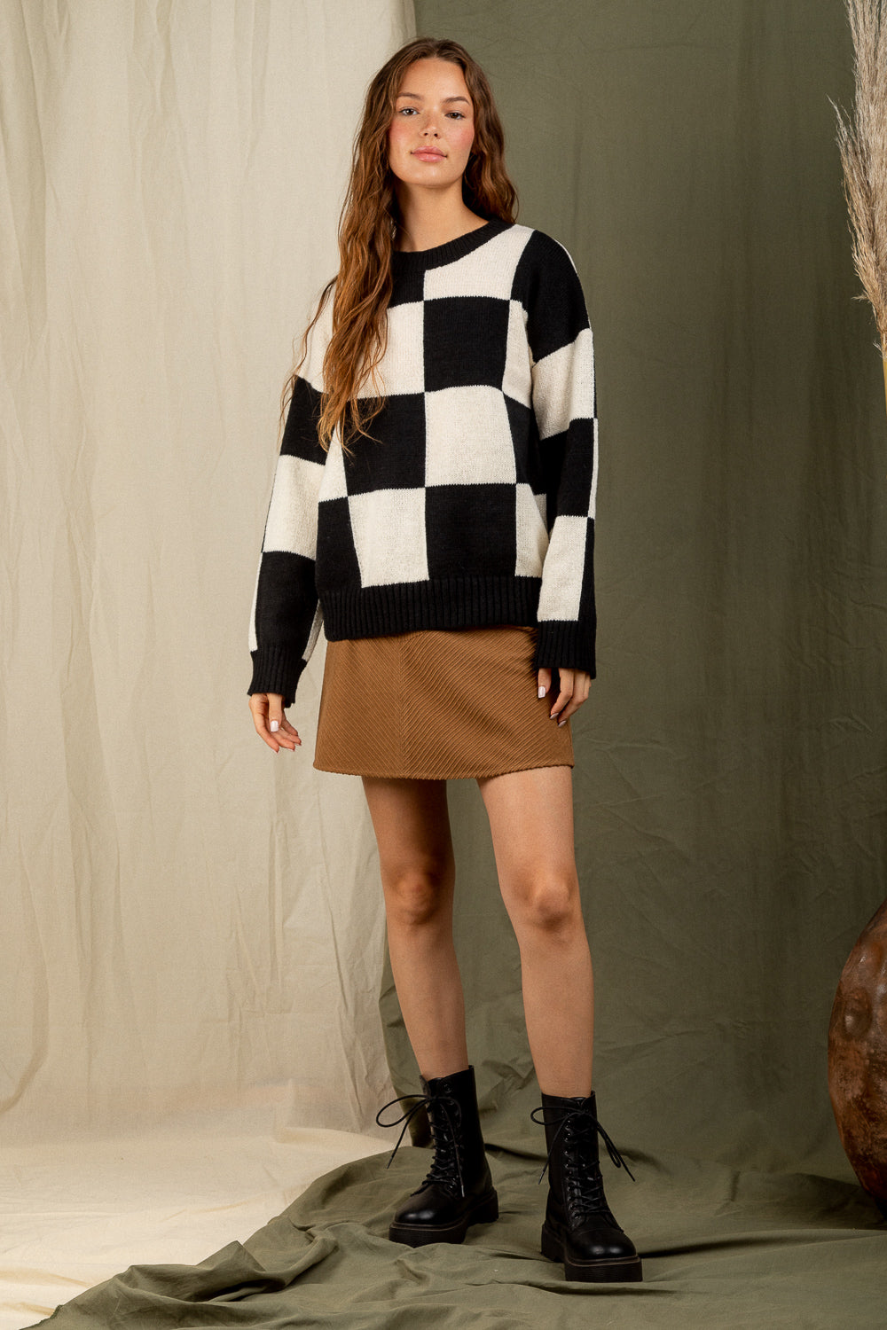 Check Mate Sweater - Black