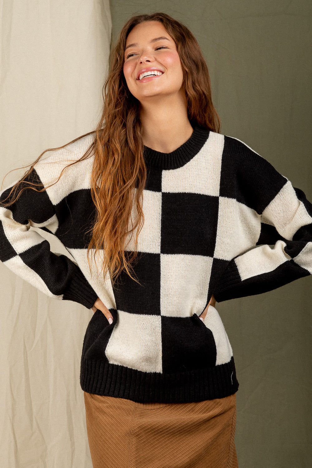 Check Mate Sweater - Black