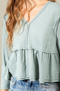 Growing Pains Top - Sage