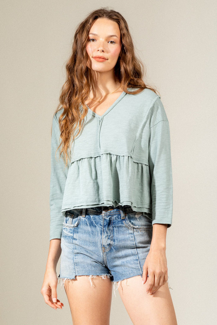 Growing Pains Top - Sage