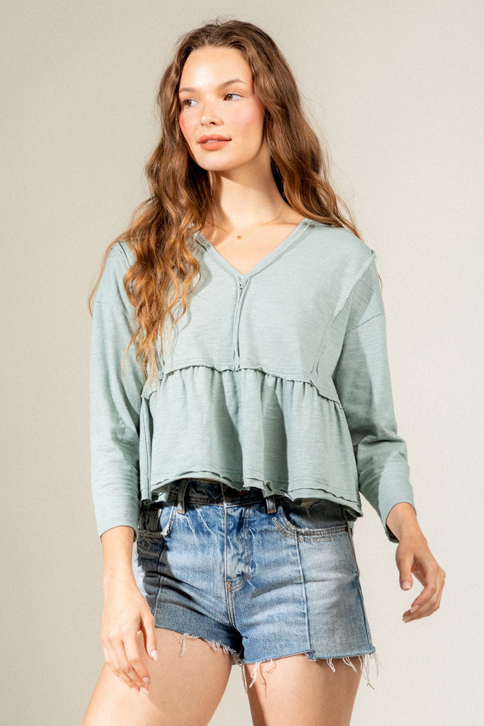 Growing Pains Top - Sage