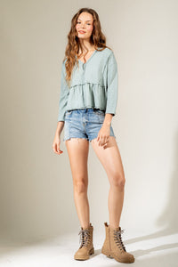 Growing Pains Top - Sage
