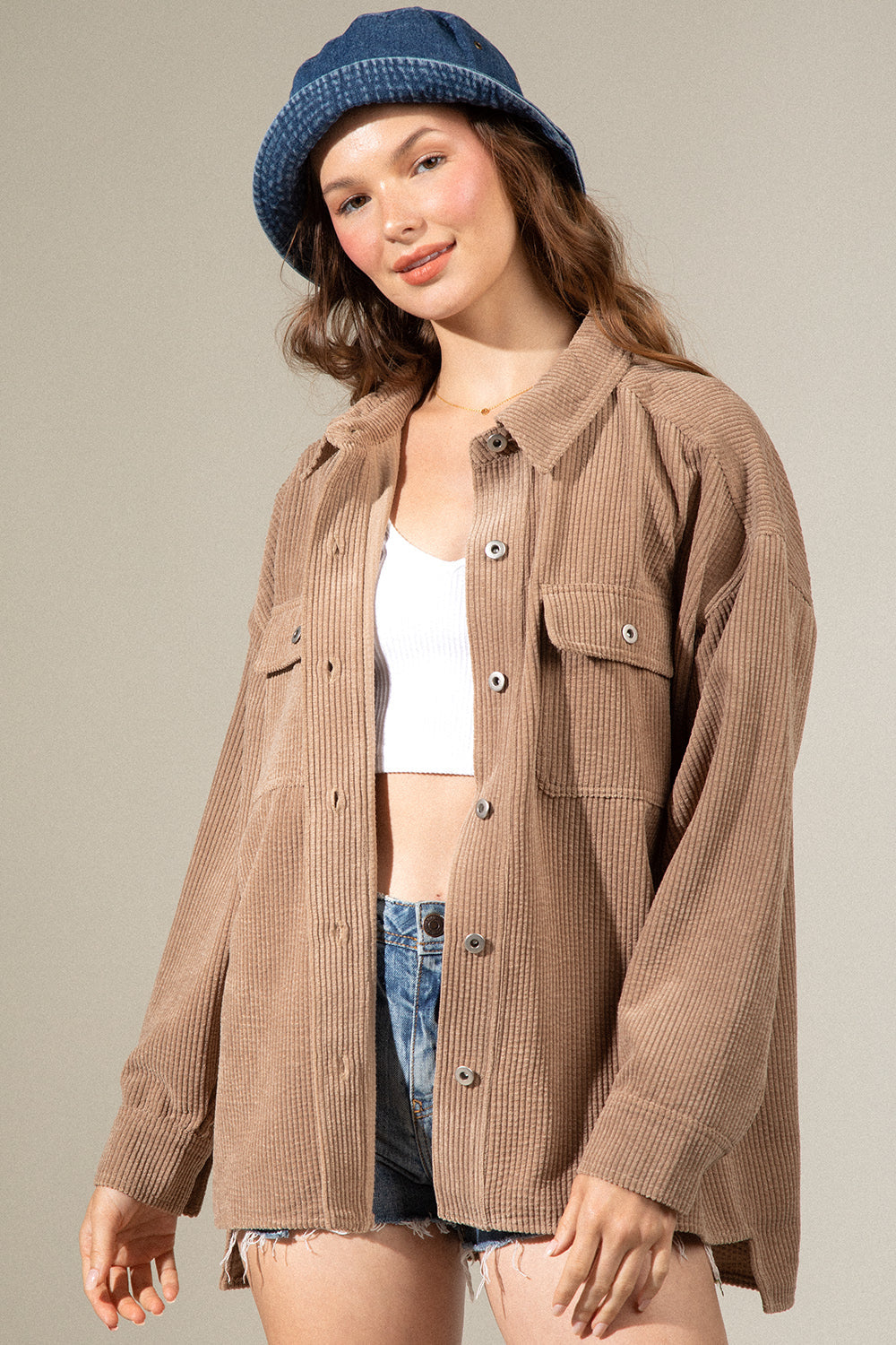 Open Season Shacket - Mocha