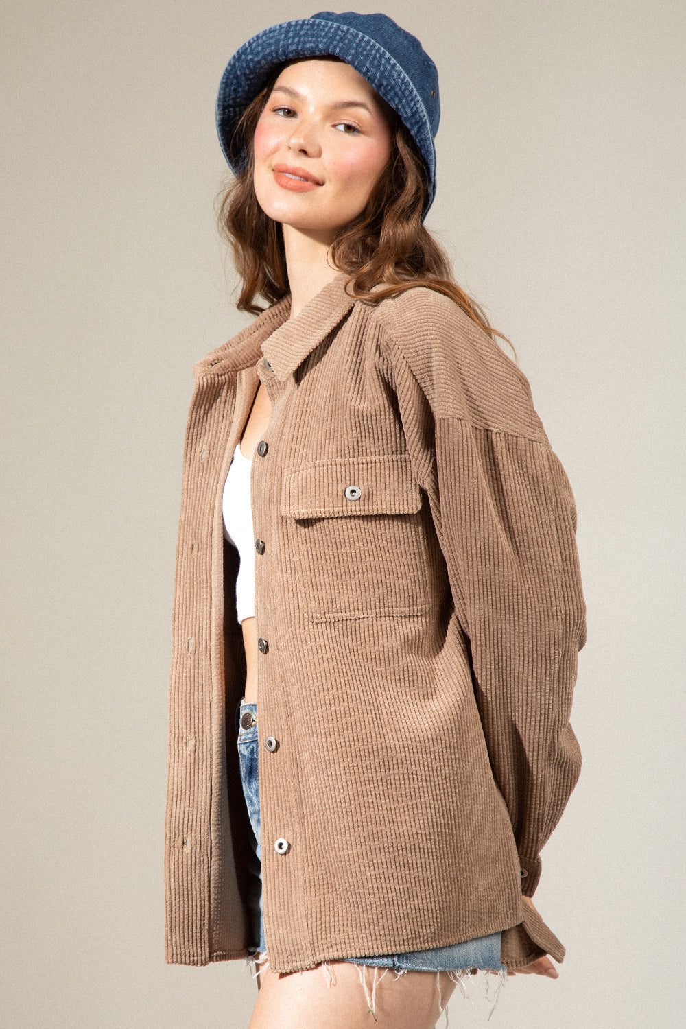 Open Season Shacket - Mocha