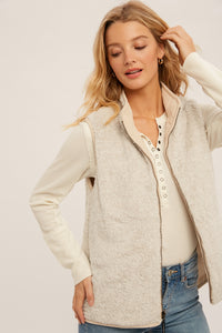 Double Back REVERSIBLE Vest - Cream