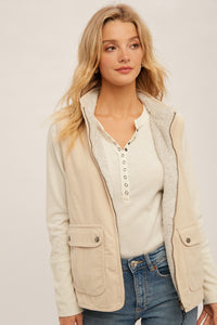 Double Back REVERSIBLE Vest - Cream