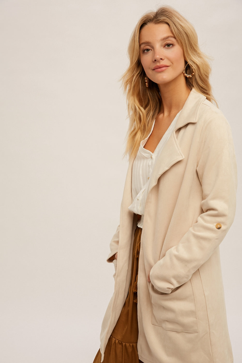 Live It Large Jacket - Ecru