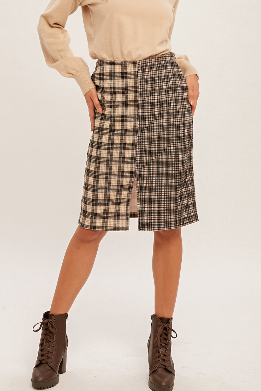 Long Division Skirt - Taupe