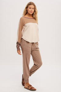 Box Of Tricks Top - Camel/Cream