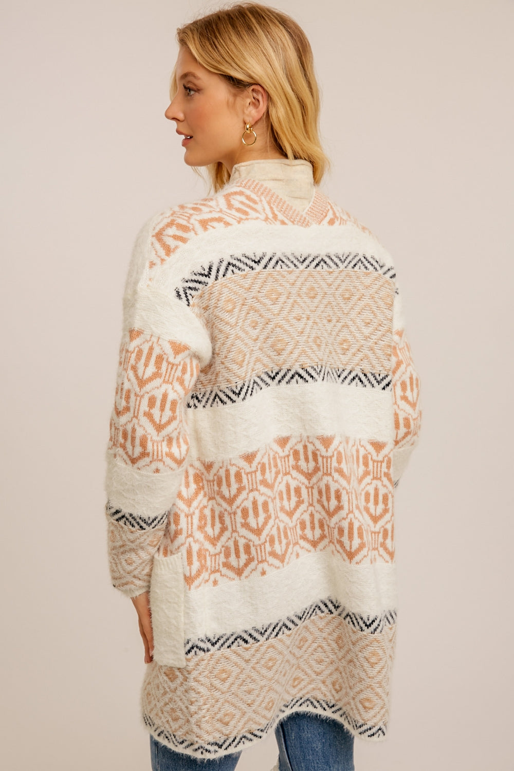 Bird's Eye View Cardigan - White Mix