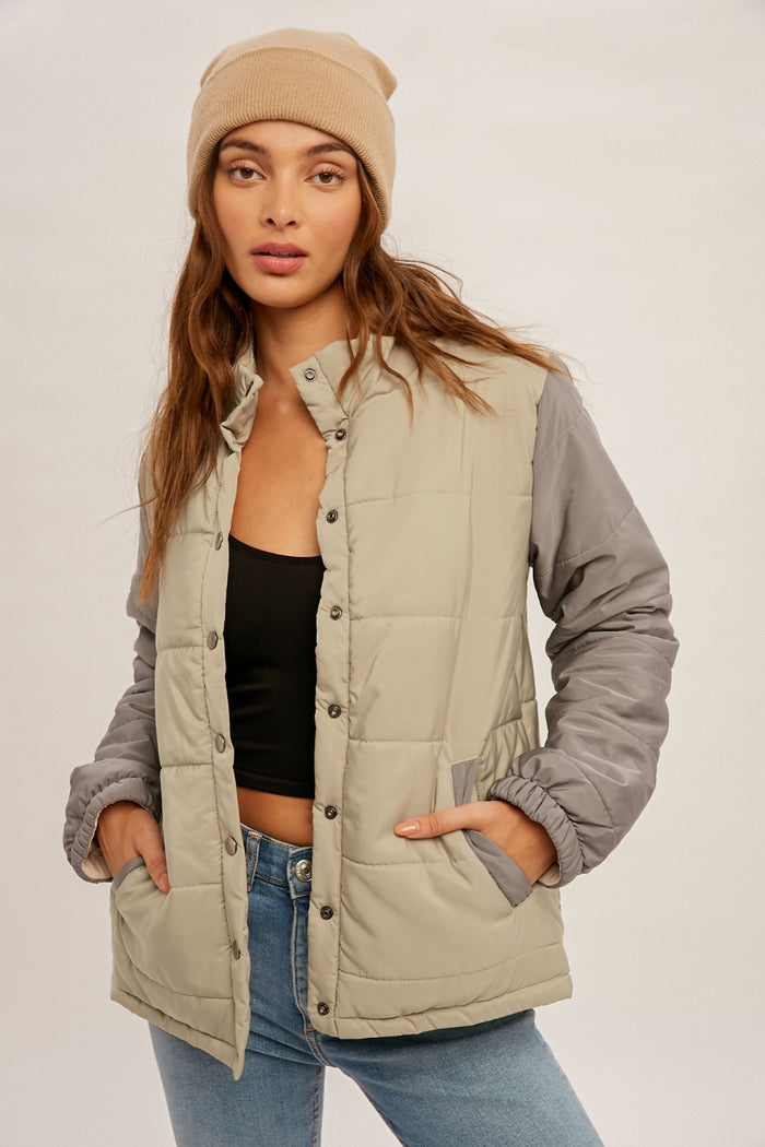 On The Flip Side REVERSIBLE Jacket - Sage Mix