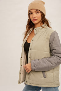 On The Flip Side REVERSIBLE Jacket - Sage Mix