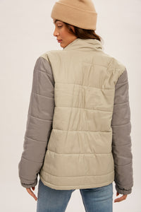 On The Flip Side REVERSIBLE Jacket - Sage Mix