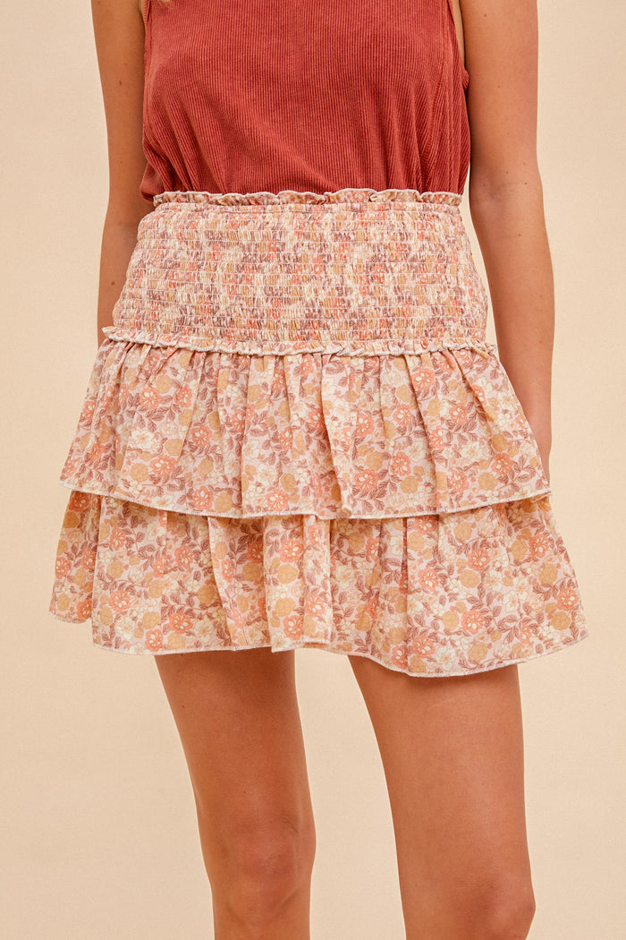 Love & Flowers Skirt - Rose