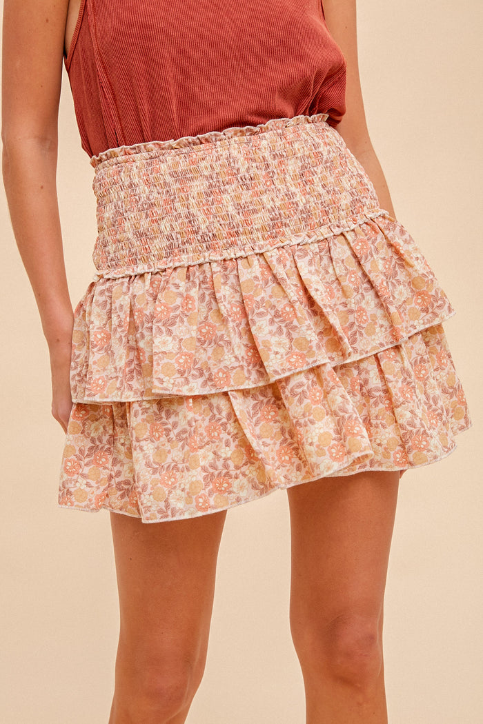 Love & Flowers Skirt - Rose