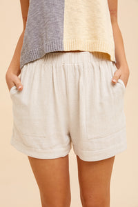 Easy Does It Shorts - Oatmeal