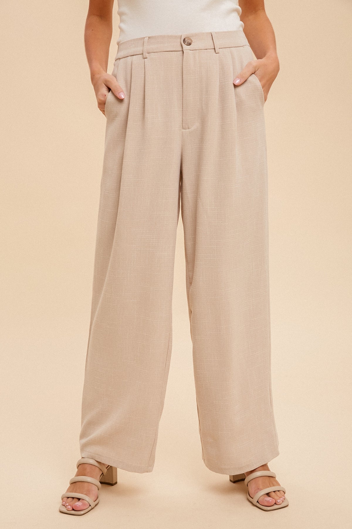Back In Business Pants - Oat
