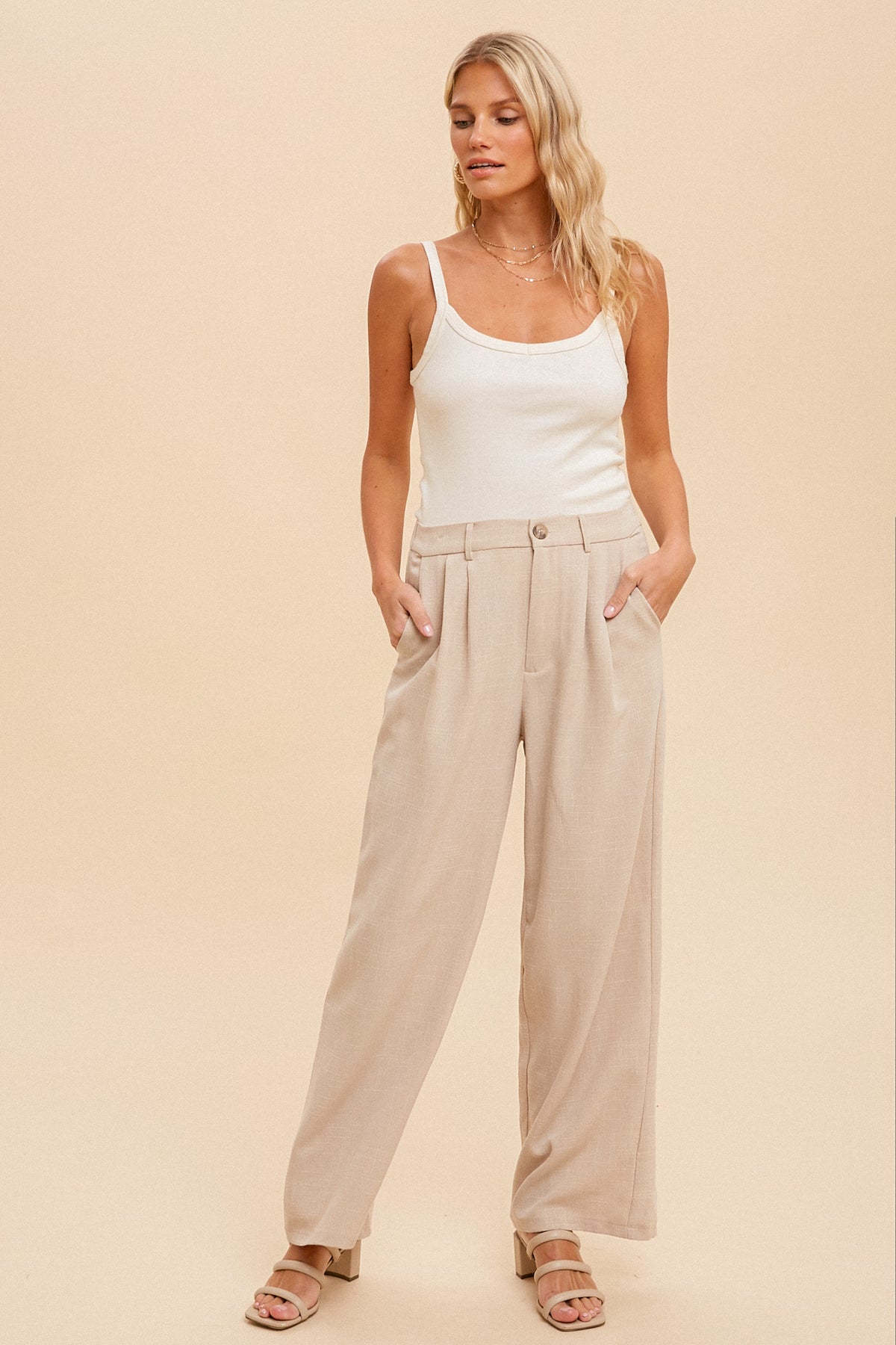 Back In Business Pants - Oat