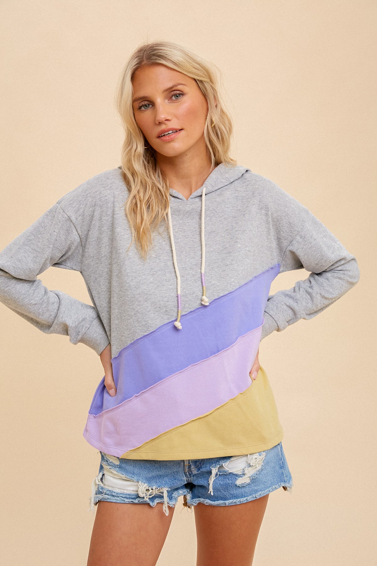 Brightly Beam Hoodie - Lavender Mix