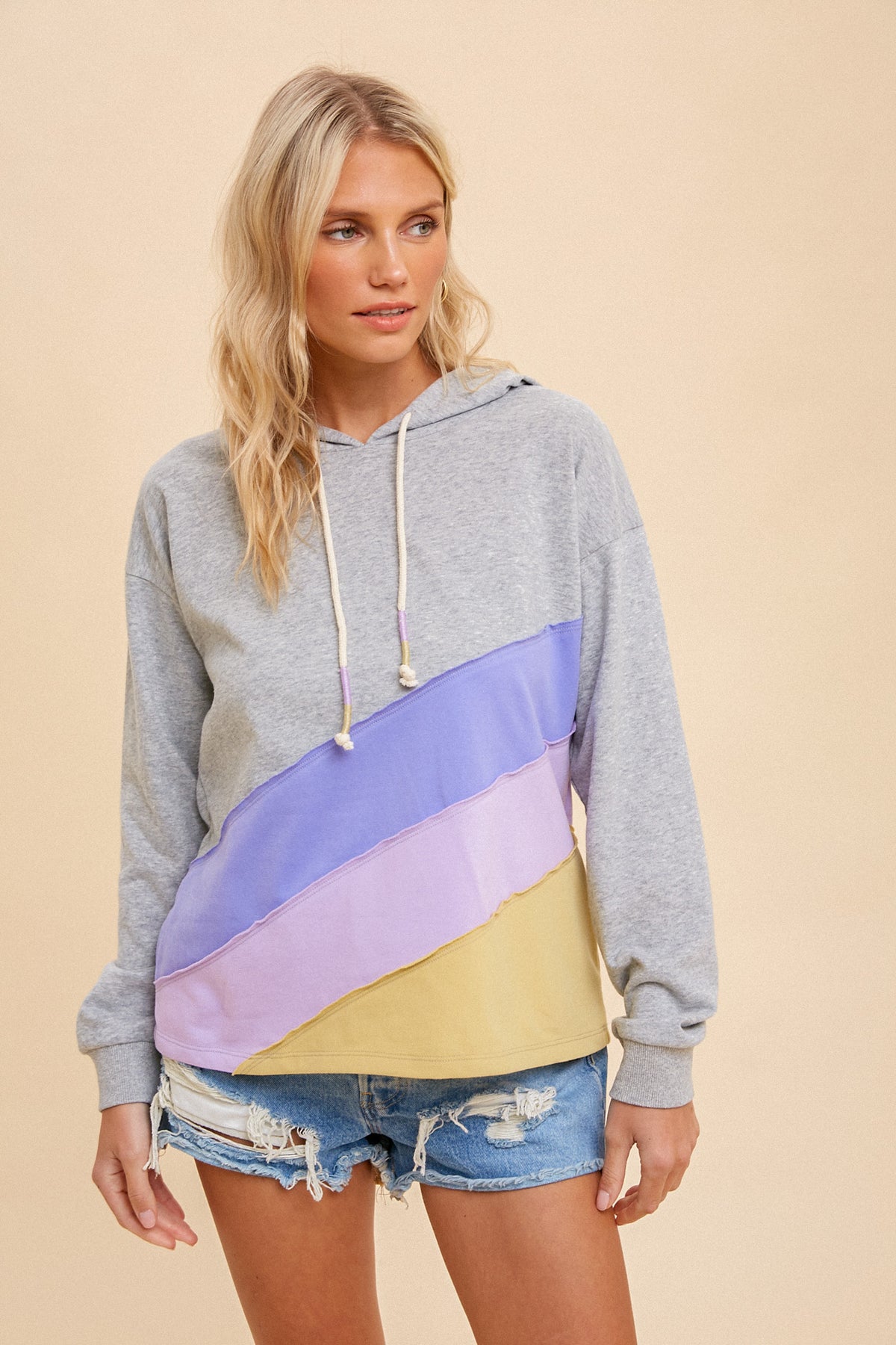 Brightly Beam Hoodie - Lavender Mix