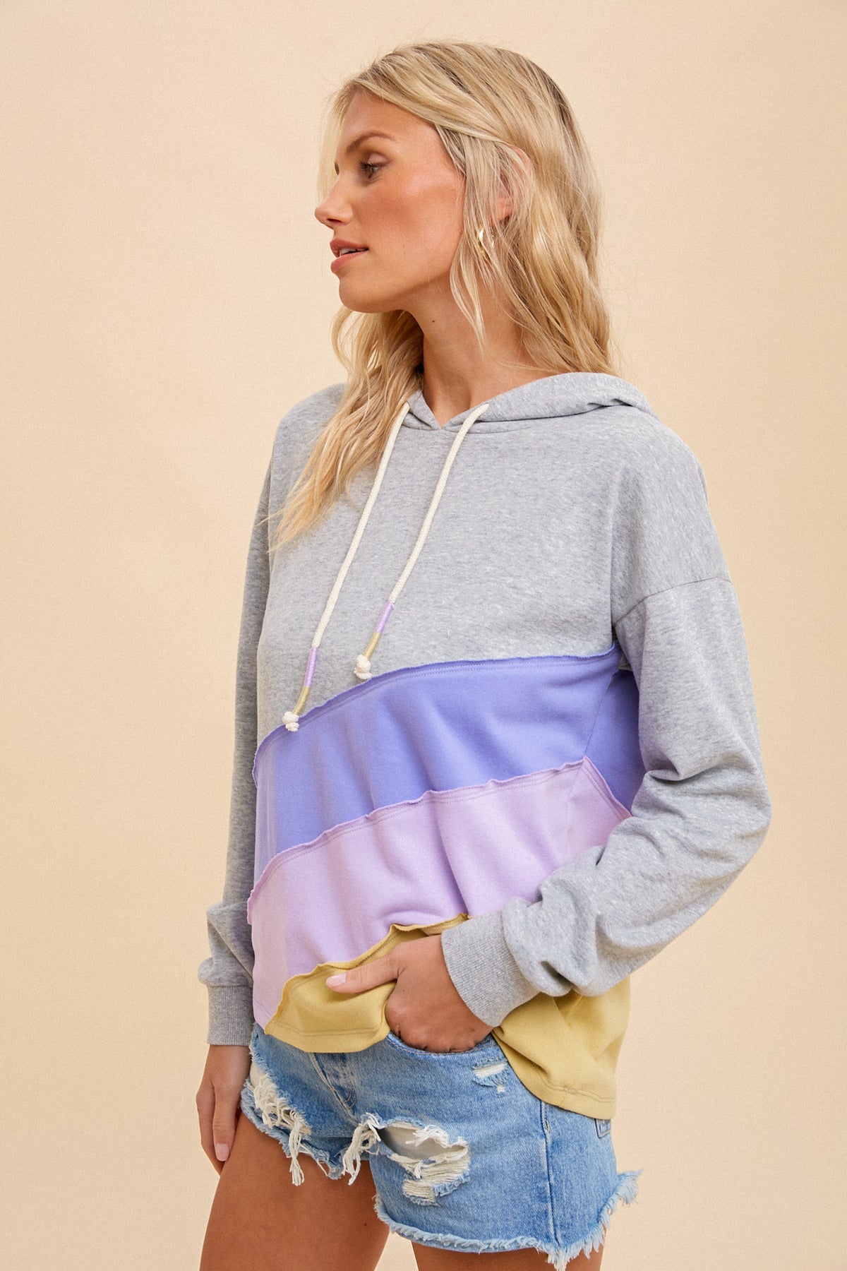 Brightly Beam Hoodie - Lavender Mix