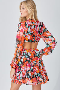 Garden Delight Dress - Black