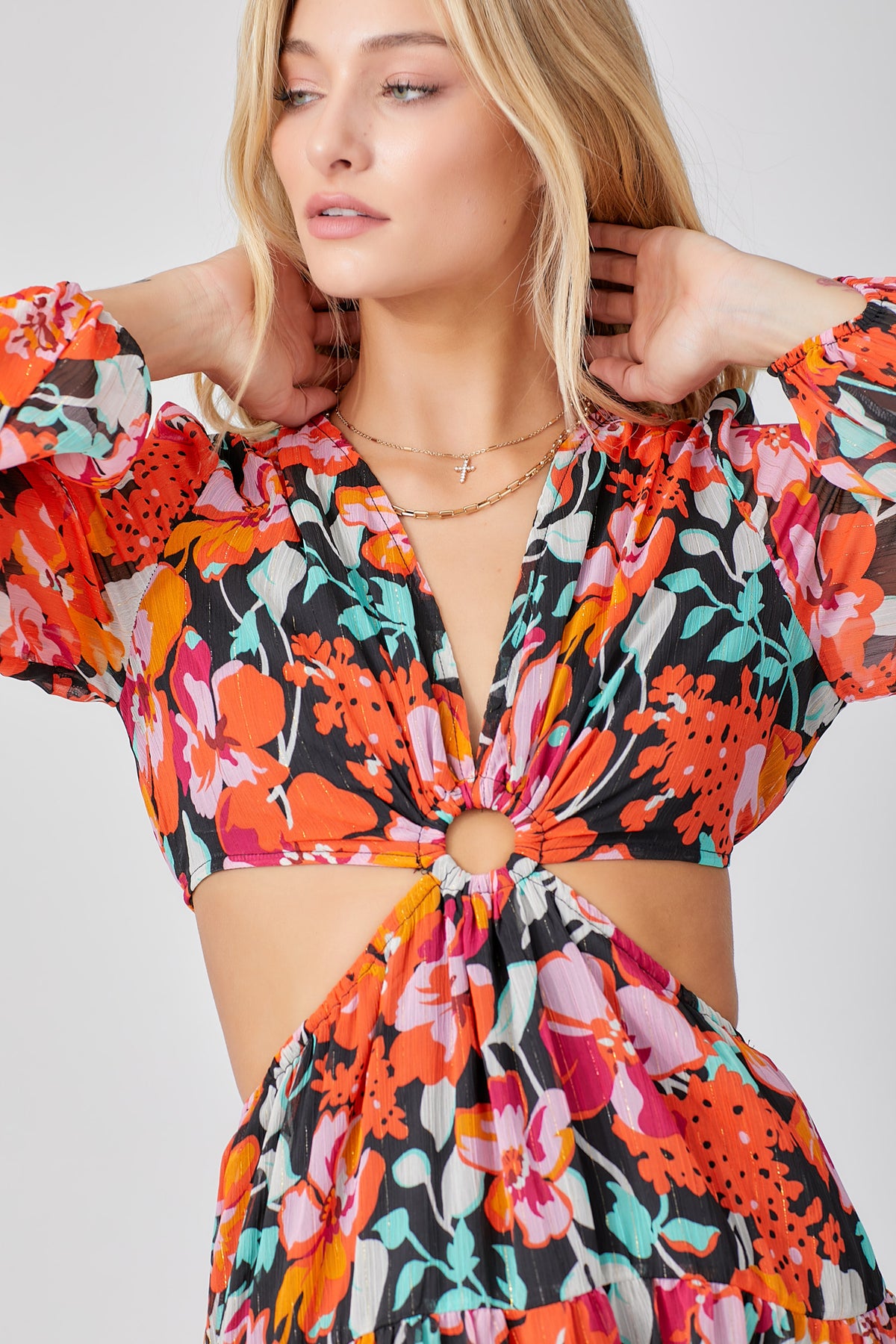 Garden Delight Dress - Black
