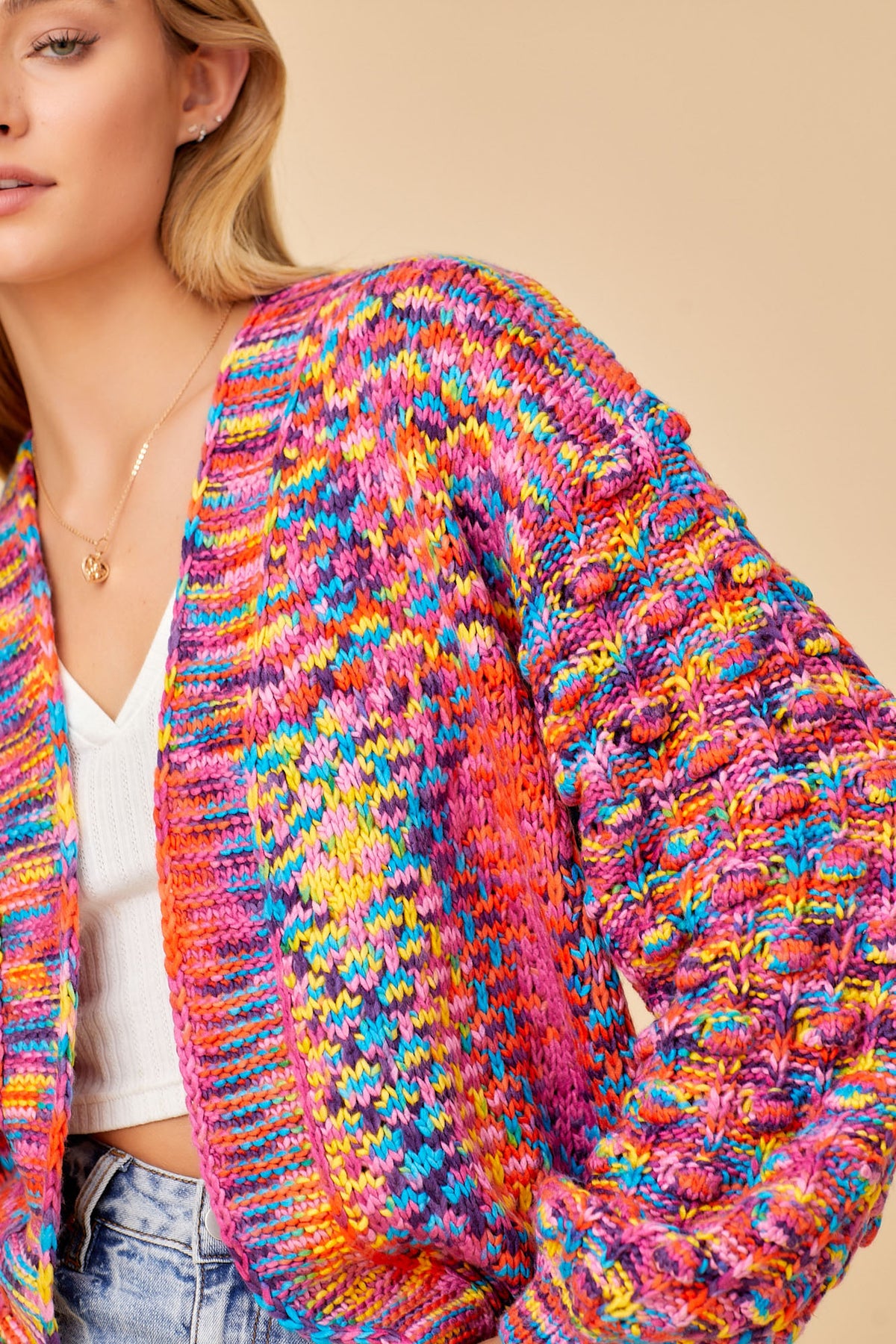 Fun and Games Cardigan - Purple Mix